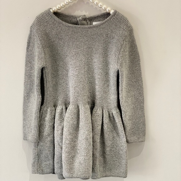 Joe fresh, fit & flare silver knit party dress. - Picture 1 of 3